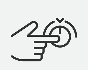 Light dimmer icon line trendy design. Electricity lamp saving energy sign. Black and white flat style.