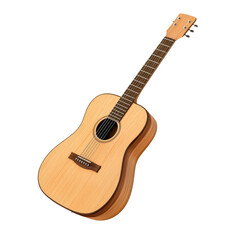 Fototapeta premium Acoustic guitar isolated on a black background, musical instrument