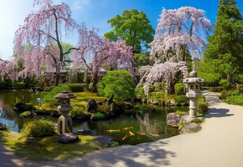 Fototapeta premium 新緑の日本庭園