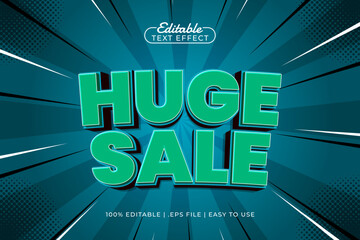 huge sale editable text effect with a sale and discount text style