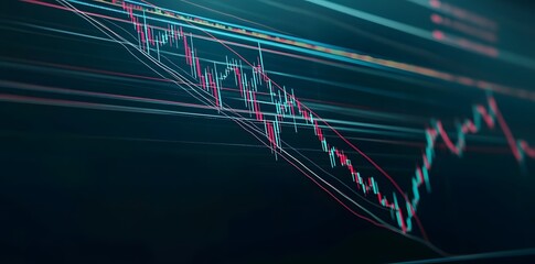 Financial Chart with Moving Averages and Indicators