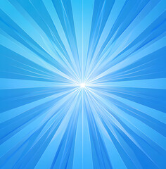Vibrant Blue Burst Background with Radiating Light Streaks for Modern Design