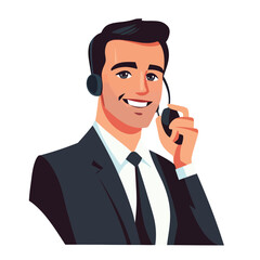 A sales person talking on phone