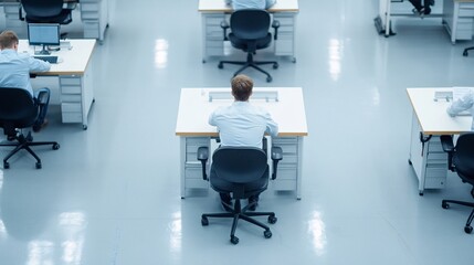 Impact of Declining Fertility Rates on Workforce - Visual Representation of Empty Factories and Vacant Offices Highlighting Economic Challenges of an Aging Population