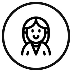 Editable female employee avatar vector icon. User, profile, identity, persona. Part of a big icon set family. Perfect for web and app interfaces, presentations, infographics, etc