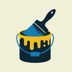 Paint bucket logo ai © Manu