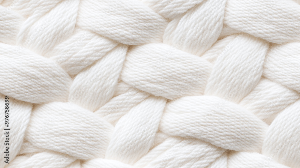 Poster soft cotton fabric texture in seamless braided pattern, showcasing clean and elegant design. white c