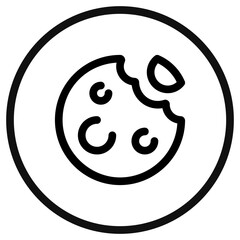 Editable choco chip cookie vector icon. Bakery, cooking, food. Part of a big icon set family. Perfect for web and app interfaces, presentations, infographics, etc