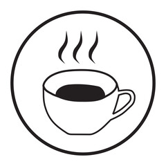 glass coffee icon. hot drink icon