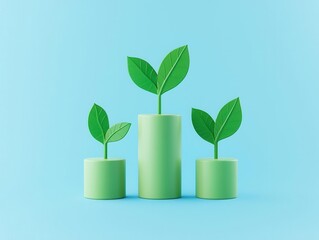 Dollar bill icon with asset growth, business success, 3D illustration