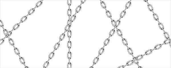 chains backgrounds, shinny metal iron chains, Seamless chain pattern. Silver metallic chain texture