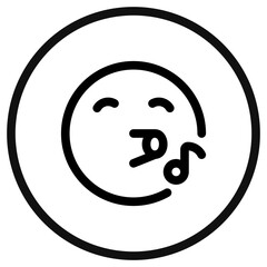 Editable whistle expression emoticon vector icon. Part of a big icon set family. Part of a big icon set family. Perfect for web and app interfaces, presentations, infographics, etc