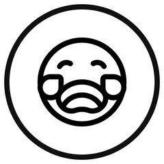 Editable crying expression emoticon vector icon. Part of a big icon set family. Part of a big icon set family. Perfect for web and app interfaces, presentations, infographics, etc