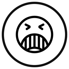 Editable angry, upset, expression emoticon vector icon. Part of a big icon set family. Part of a big icon set family. Perfect for web and app interfaces, presentations, infographics, etc