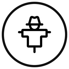 Editable scarecrow, strawman vector icon. Farm, field, crops. Part of a big icon set family. Perfect for web and app interfaces, presentations, infographics, etc