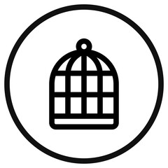 Editable bird cage vector icon. Veterinary, animal, pet care, pet shop. Part of a big icon set family. Perfect for business, web and app interfaces, presentations, infographics, etc