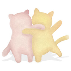 two cats best friends forever