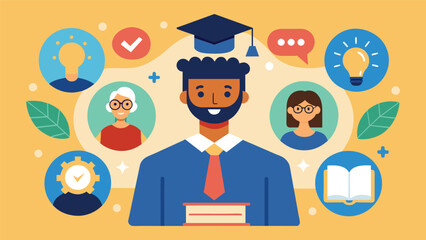 Educational and self development concept illustration