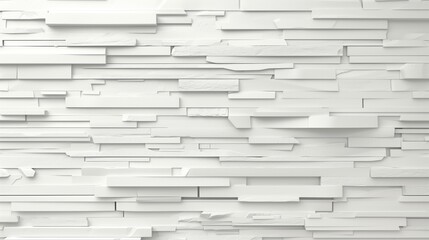 Modern 3D Illustration of White Planks Creating a Geometric Abstract Background