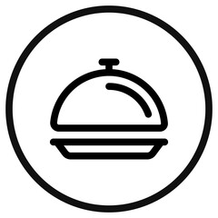 Editable food cover, serving vector icon. Food, restaurant. Part of a big icon set family. Perfect for web and app interfaces, presentations, infographics, etc