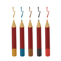 Color pencil set. Cosmetic product set vector illustration design isolated