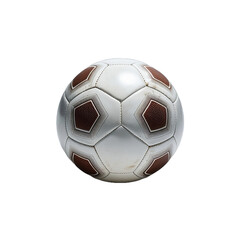 A high contrast soccer ball on white background