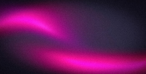 Abstract grainy background, purple red magenta color glowing wave, black backdrop noisy texture minimal banner poster header design