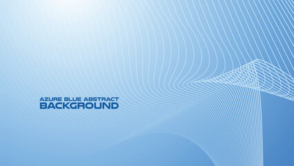 Azure Blue abstract background with curve line for backdrop or presentation