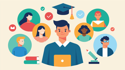 Educational and self development concept illustration