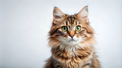 Cute cat with fluffy fur and bright eyes , cute, cat, feline, animal, fluffy, fur, whiskers, adorable, pet, domestic, sweet