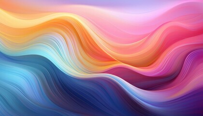 abstract colorful background, Gentle transitions of hues dance together, forming a fluid and abstract wave that soothes the senses with its subtle elegance