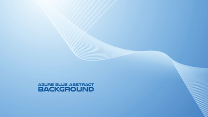 Azure Blue abstract background with curve line for backdrop or presentation