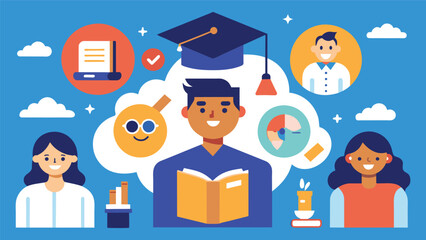 Educational and self development concept illustration