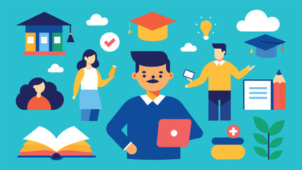 Educational and self development concept illustration