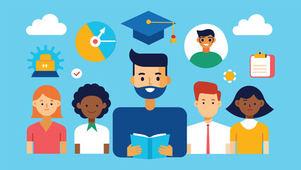 Educational and self development concept illustration