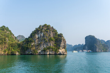 Scenic cruise in Lan Ha Bay, Cat Ba, Vietnam