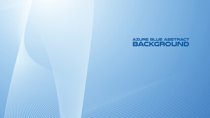 Azure Blue abstract background with curve line for backdrop or presentation