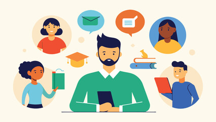 Educational and self development concept illustration