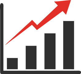 Bar Chart Vector Icon. Flat icon isolated on the white background. Editable EPS file. Vector illustration.