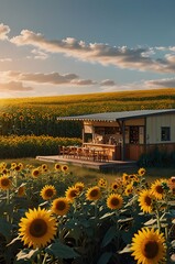 sunflower field in region