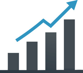 Fototapeta premium Bar Chart Vector Icon. Flat icon isolated on the white background. Editable EPS file. Vector illustration.