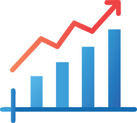 Fototapeta premium Bar Chart Vector Icon. Flat icon isolated on the white background. Editable EPS file. Vector illustration.