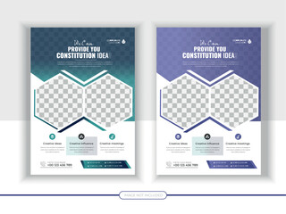 Creative Business Flyer Corporate Flyer Template Geometric shape Flyer Abstract Colorful concepts Design