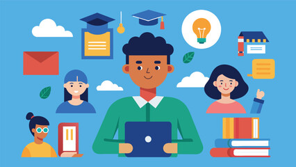 Educational and self development concept illustration