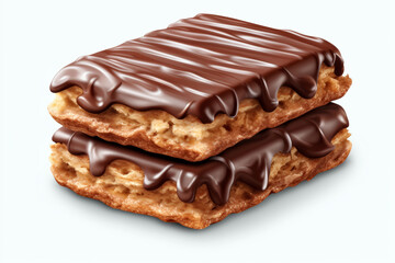 Chocolate Biscuit isolated on transparent background