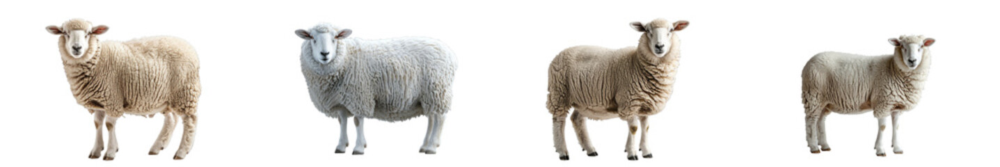Obraz premium A high-quality image of a sheep, highlighting its wool and domestic nature.