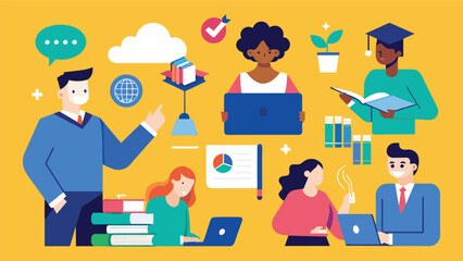 Educational and self development concept illustration