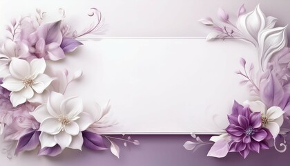 Elegant white board with flowers, generated by AI