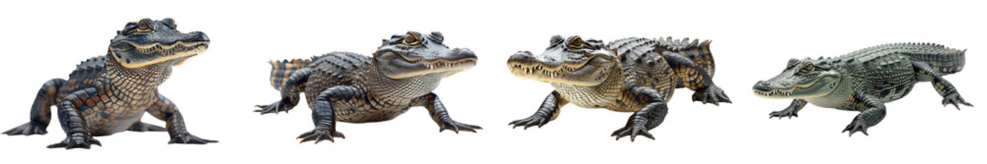 Naklejka premium A high-quality image of a crocodile, emphasizing its strength and predatory nature.