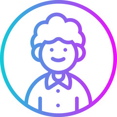 Profile Gradient Icon Design Vector